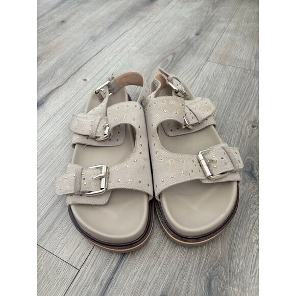 Anthropologie Pilcro studded slingback sandals size 40/ us 9 - Picture 4 of 7